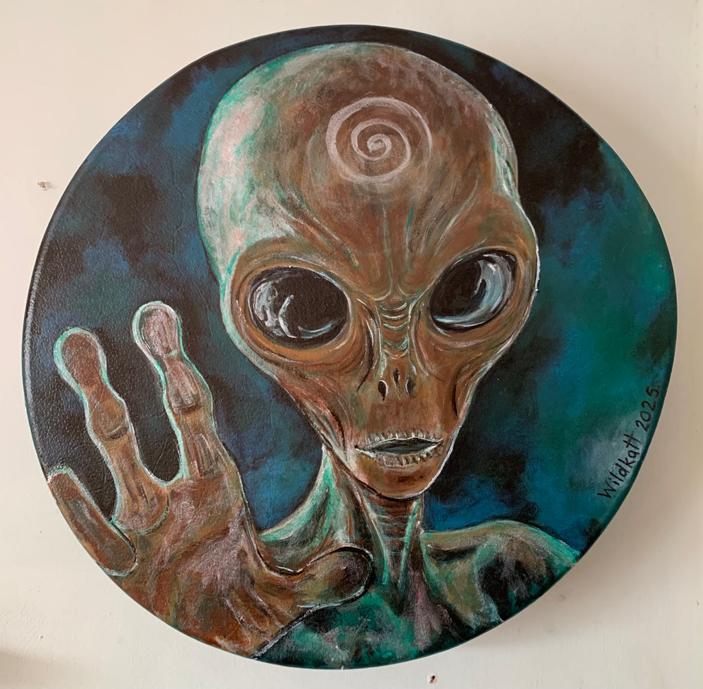 WD - 16 inch Shamanic Healing Drum - Handpainted by Wildkatt to order