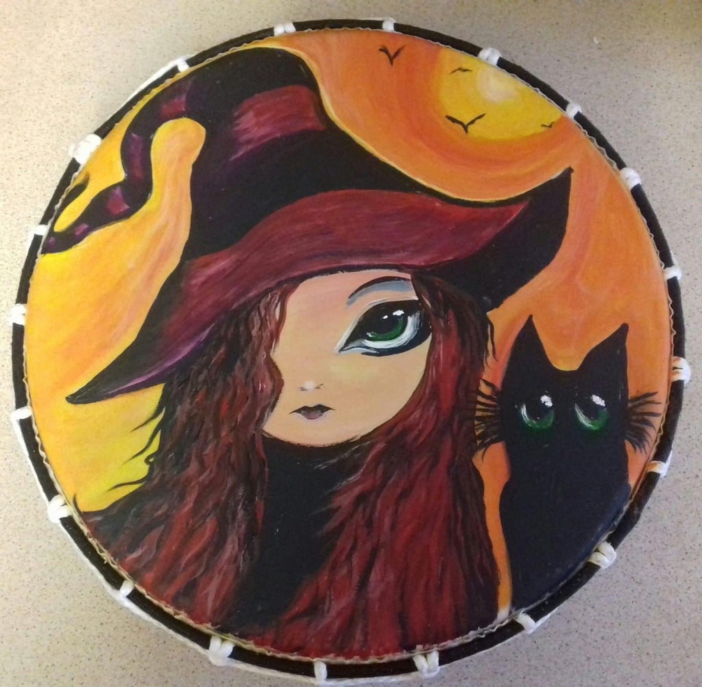 WD - 12 inch Shamanic Drum Handpainted by Wildkatt