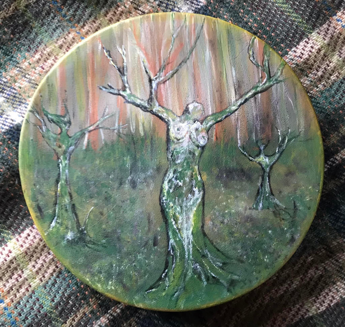 WD - 16 inch Shamanic Healing Drum - Handpainted by Wildkatt to order