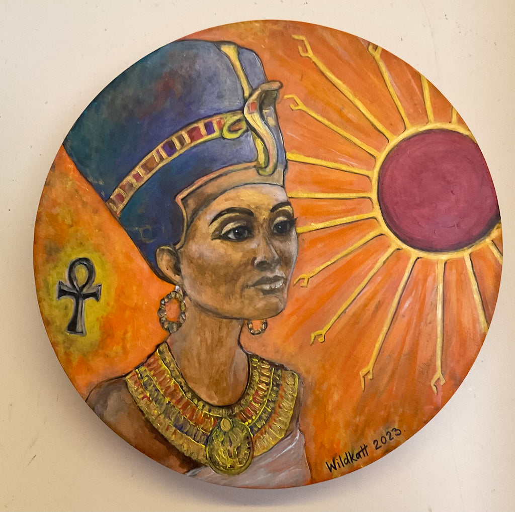 WD - 16 inch Shamanic Healing Drum - Handpainted by Wildkatt to order