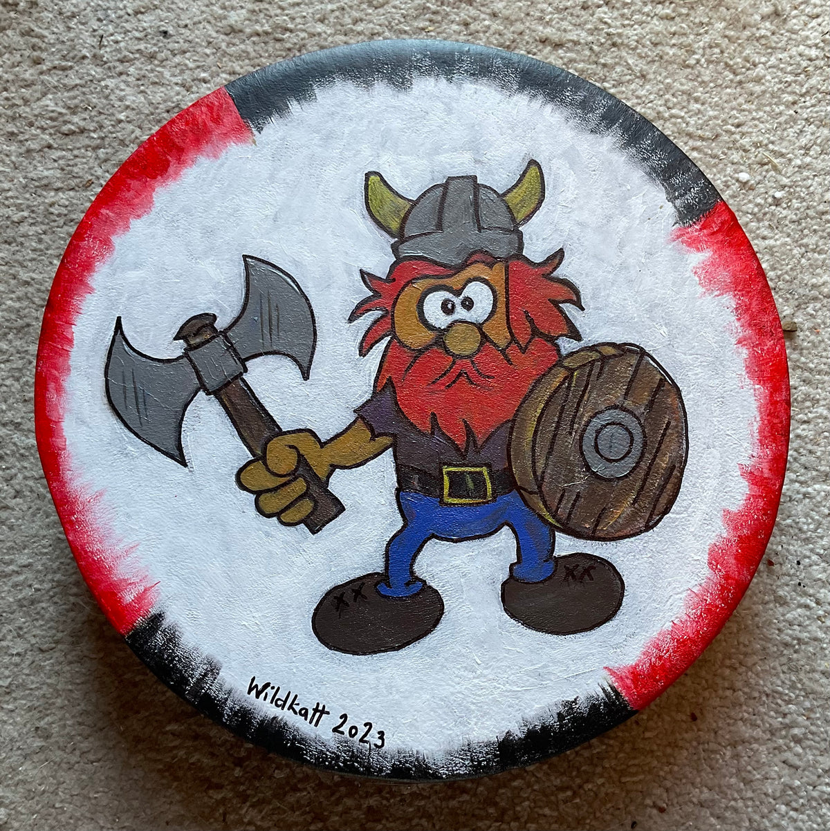 WD - 12 inch Shamanic Drum Handpainted by Wildkatt