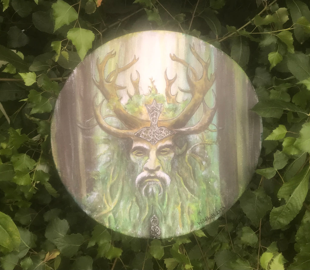 WD - 16 inch Shamanic Healing Drum - Handpainted by Wildkatt to order